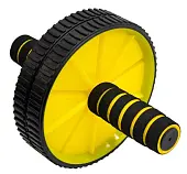 Ролик для пресса двойной с ковриком желтый от магазина Супер Спорт